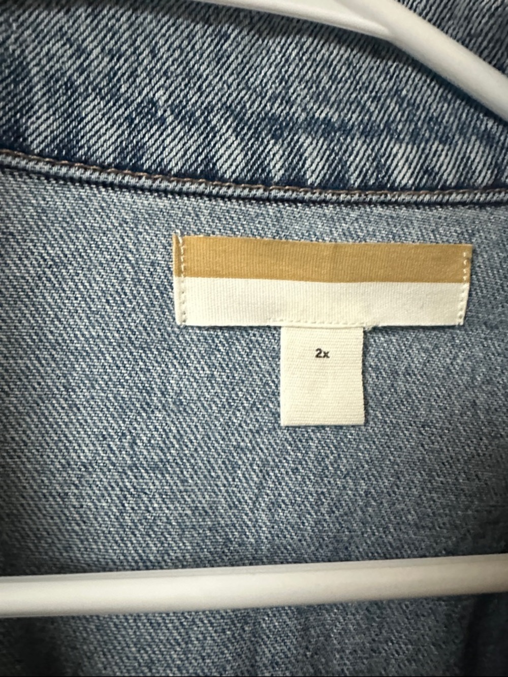 Old Navy Light Blue Distressed Denim Jacket - Picture 2 of 3